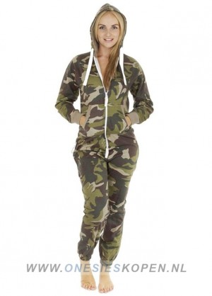 camouflage onesie uniseks dames