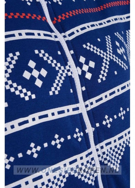 onesie blauw kids aztecprint voor detail