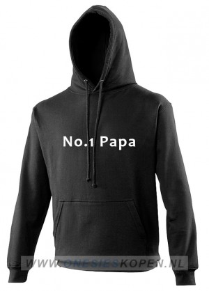 zwarte hoodie bedrukt no1 papa