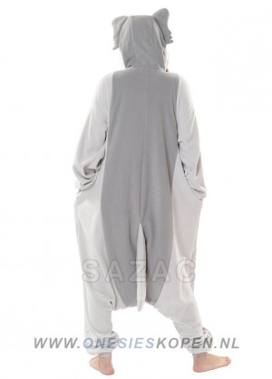 sazac ice wolf/silverwolf onesie back