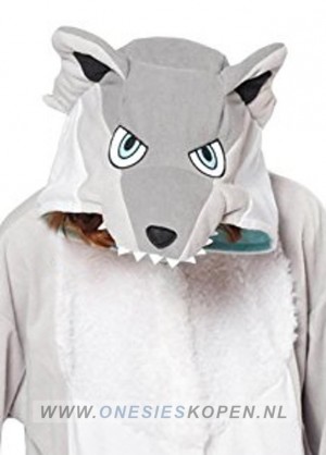 sazac ice wolf/silverwolf onesie detail