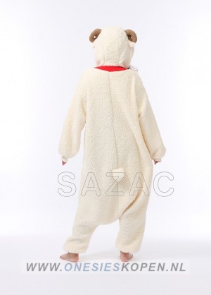 Schaap onesie kigurumi sazac achter