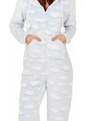 onesie cloud print detail
