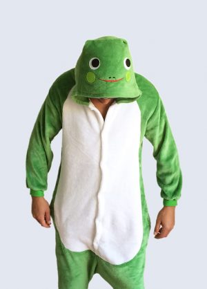 kikker-onesie frog onesie detail